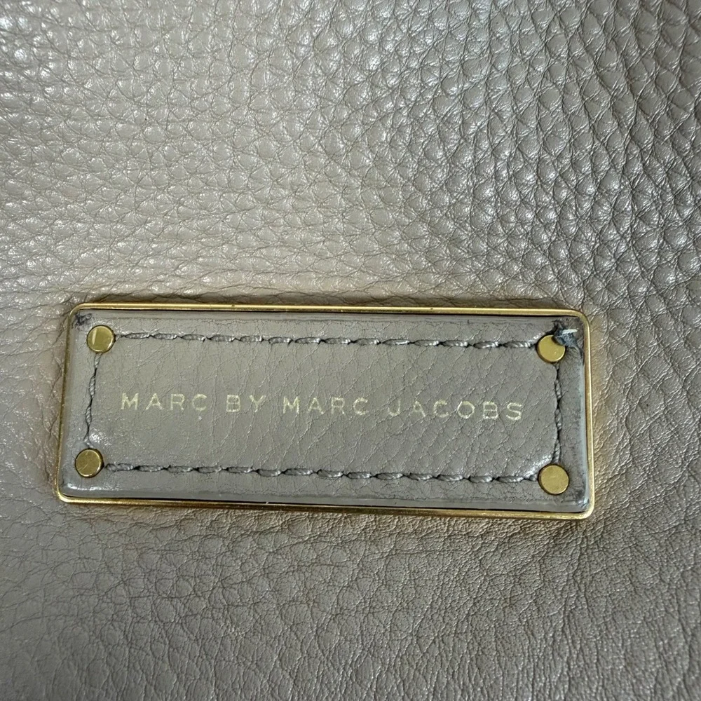 Marc Jacobs Too Hot To Handle Bentley Taupe Leather‎ Satchel Gold Hardware Y2K